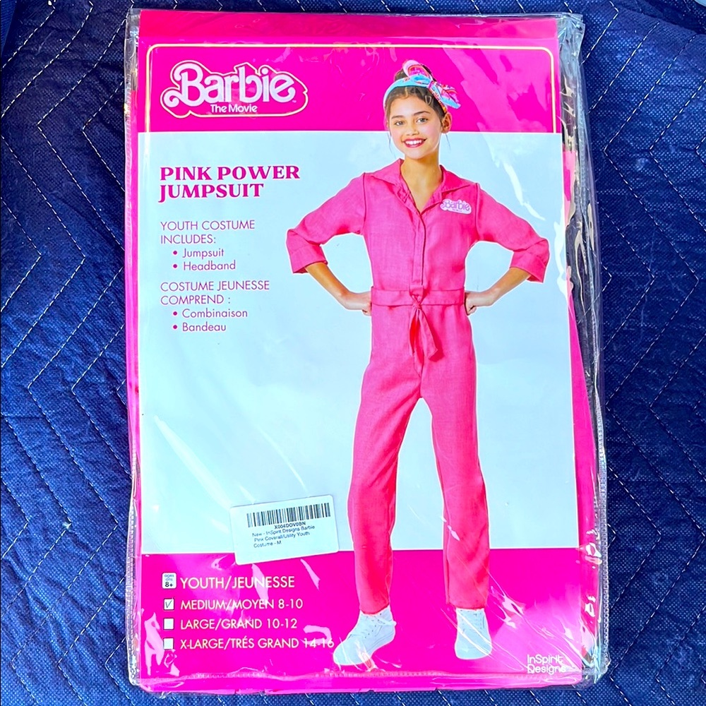 Barbie Pink Power Costume Jumpsuit M (8-10)